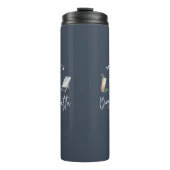 Moderne waterverf blauw bachelorette thermosbeker (Voorkant)