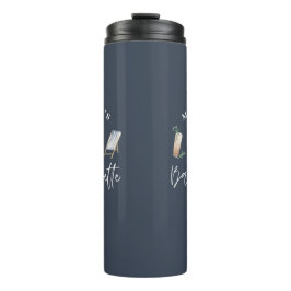 Moderne waterverf blauw bachelorette thermosbeker