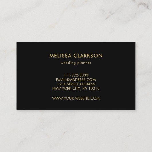 Moderne waterverf blauw blauwgroen goudgoud lijst visitekaartje (Achterkant)