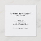 Moderne waterverf blauw blauwgroen splaatstprofess vierkante visitekaartje (Achterkant)