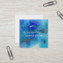 Moderne waterverf blauw blauwgroen splatter profes