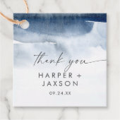 Moderne Waterverf | Blauw Dank u voor de labels (Voorkant)