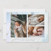 Moderne Waterverf | Blauw- en goudblauw (Achterkant)