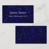 moderne waterverf: blauw en paarse stippen visitekaartje (Voorkant / Achterkant)