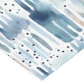 Moderne Waterverf Blauw Groen Abstract Patroon Korte Tafelloper (Hoek)