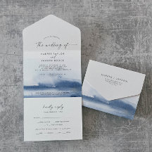 Moderne Waterverf | Blauw huwelijk