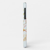 Moderne Waterverf Blauw in roze Roos Case-Mate iPhone Case (Achterkant/links)