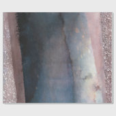 Moderne Waterverf Blauw & Roos Gouden Roze Partij Cadeaupapier (Vlak)