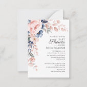 Moderne Waterverf Blauw roze Baby shower Notitiekaartje (Voorkant)