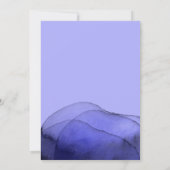 Moderne waterverf blauw-violet paars sparen de Dat Save The Date (Achterkant)