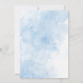 Moderne Waterverf Blauwe bloemen Vrijgezellenfeest Kaart (Achterkant)