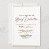 Moderne waterverf blauwe doop uitnodiging (Voorkant)