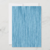 Moderne waterverf blauwe doop uitnodiging (Achterkant)