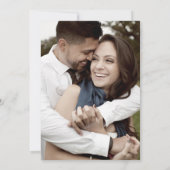 Moderne Waterverf | Blauwe foto Terug Sla de datum Save The Date (Achterkant)