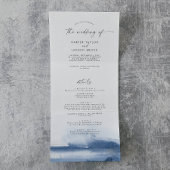 Moderne Waterverf | Blauwe fotowedstrijd in één Drieluik Uitnodiging