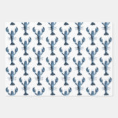 moderne Waterverf blauwe kreeft Inpakpapier Vel (Voorkant)