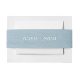 Moderne Waterverf Blauwe Trouw Uitnodigingen Wikkel