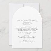 Moderne Waterverf Blauwe voor- en achterboog bruil Kaart (Achterkant)