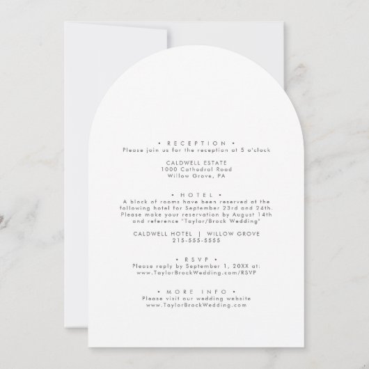 Moderne Waterverf Blauwe voor- en achterboog bruil Kaart (Achterkant)