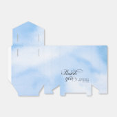 Moderne Waterverf Blauwe Wolk Negen Baby shower Bedankdoosjes (Uitgevouwen)