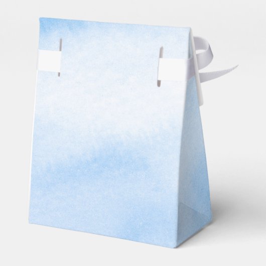 Moderne Waterverf Blauwe Wolk Negen Baby shower Bedankdoosjes (Achterkant)