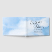 Moderne Waterverf Blauwe Wolk Negen Baby shower Gastenboek (Volledig)