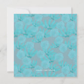 Moderne Waterverf Blauwgroen blauw Floral Design W Kaart (Achterkant)