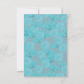 Moderne Waterverf Blauwgroen blauw ontwerp RSVP Kaartje (Achterkant)