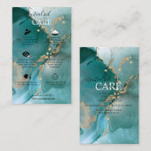 Moderne Waterverf Blauwgroen etherische olie Visitekaartje (Voorkant / Achterkant)