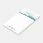 Moderne Waterverf | Blauwgroen Post-it opmerkingen Post-it® Notes (Schuin)