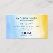 Moderne Waterverf | BLAUWGROEN VISITEKAARTJE (Achterkant)