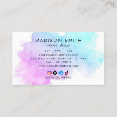 Moderne Waterverf | BLAUWGROEN VISITEKAARTJE (Achterkant)