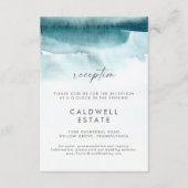 Moderne Waterverf | Blauwgroen weddenschappen Informatiekaartje (Voorkant)