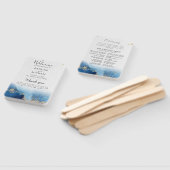 Moderne Waterverf | Blauwgroen weddenschapsprogram Handwaaier (Niet-gemonteerd)