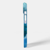 Moderne waterverf blauwgroene sjabloon voor aangep Case-Mate iPhone case (Achterkant / Links)