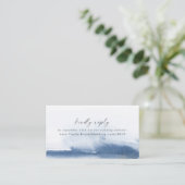 Moderne Waterverf | Blauwweddenschap Website RSVP Informatiekaartje (Staand voorkant)