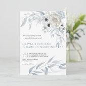 Moderne Waterverf Bleke mosterdblauw Kaart (Staand voorkant)