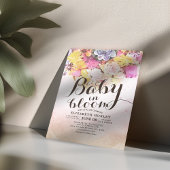 Moderne Waterverf Bloem Baby shower Baby Bloom Kaart
