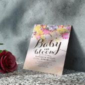 Moderne Waterverf Bloem Baby shower Baby Bloom Kaart