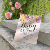 Moderne Waterverf Bloem Baby shower Baby Bloom Kaart