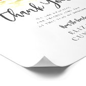 Moderne waterverf bloem botanische herdenking dank poster (Hoek)