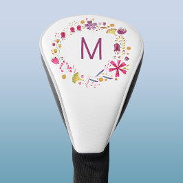 Moderne Waterverf bloem Golfheadcover