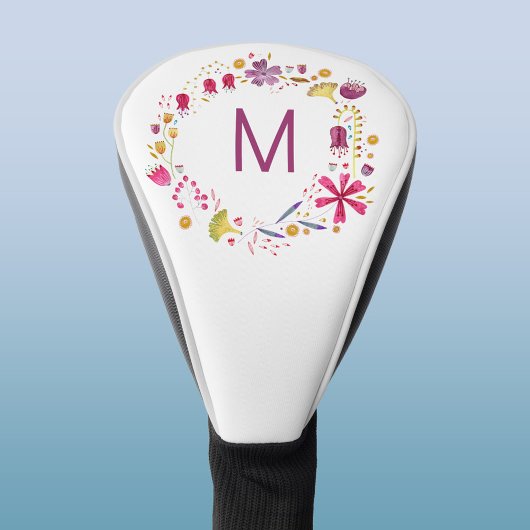 Moderne Waterverf bloem Golfheadcover