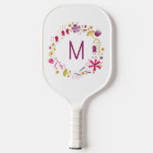 Moderne Waterverf bloem Pickleball Paddle (Achterkant)