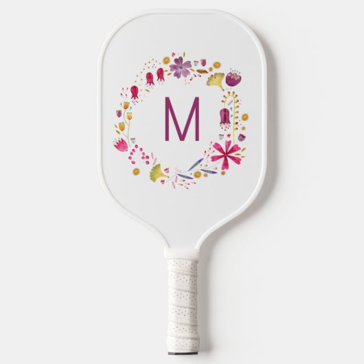 Moderne Waterverf bloem Pickleball Paddle (Voorkant)