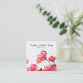 *~* Moderne Waterverf bloem Vierkante Visitekaartje (Staand voorkant)