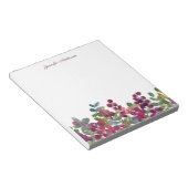 Moderne Waterverf Bloemen Bourgondië Buds Personal Notitieblok (Schuin)