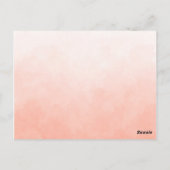 Moderne Waterverf Bloemen bruiloft Details Briefkaart (Achterkant)