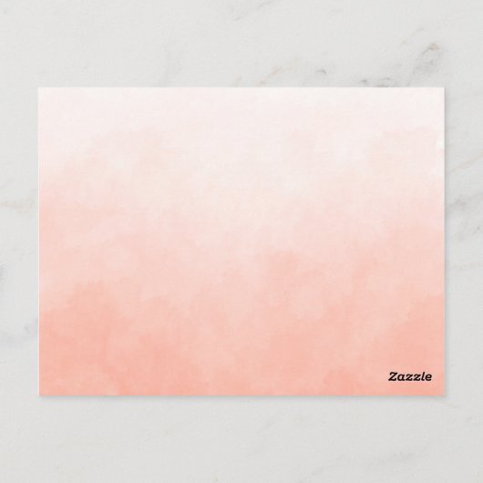 Moderne Waterverf Bloemen bruiloft Details Briefkaart (Achterkant)