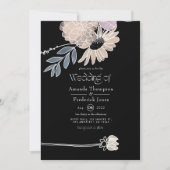 Moderne Waterverf Bloemen Bruiloft Kaart (Voorkant)